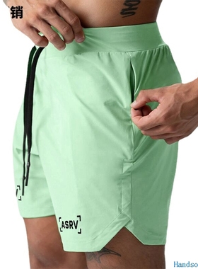 Running Shorts Men's GYM Sport Fitness Short Pants健身男短裤
