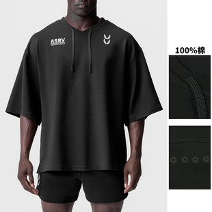 Men Cotton tshirts Oversize男t恤美式青年大码短袖潮牌运动纯棉