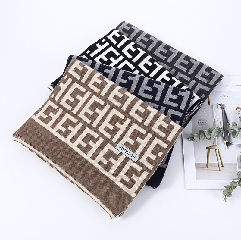 fashion men scarf男士围巾 2025冬季新款羊毛欧美韩版保暖百搭