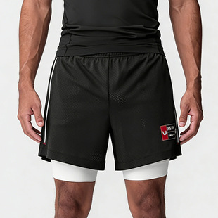 Men's Basketball Shorts Quick Dry Gym Double-deck Mesh男短裤
