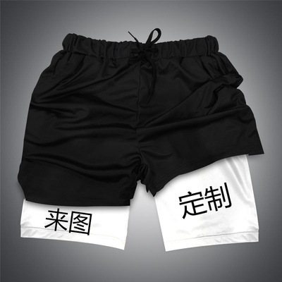 短裤男anime compression shorts men's workout gym running