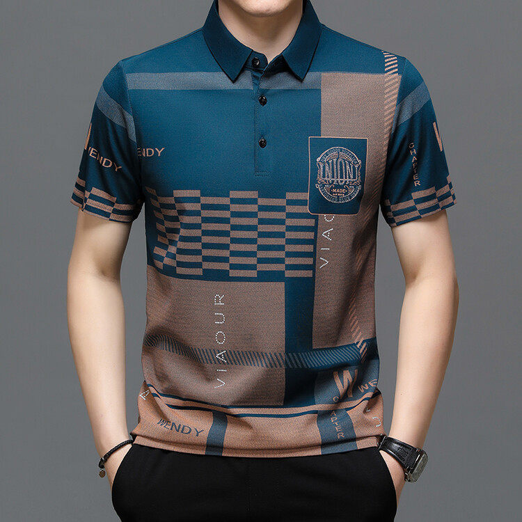 men polo shirt tops man tee2026新款3d数码印花时尚欧美男装
