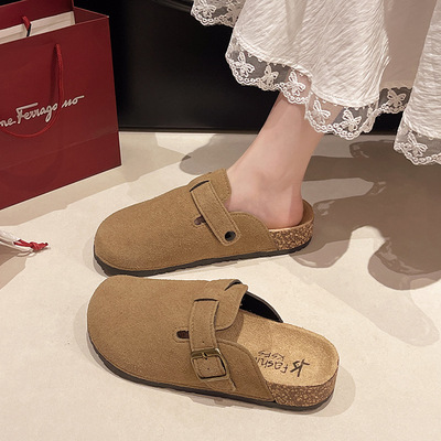 slippers slides flat shoes sandals cork clogs mules新款