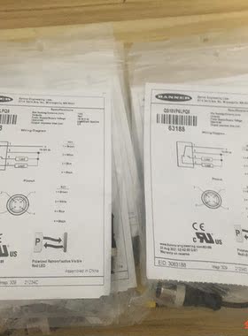 美国BANNER邦纳光电开关QS18VP6LPQ5订货号-议价