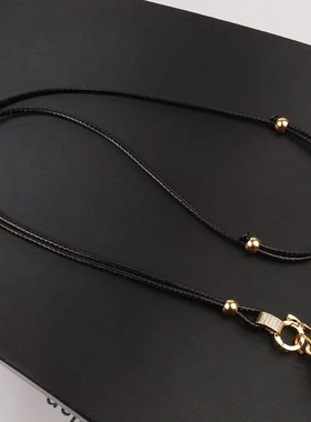 泰国佛牌链快拆万能链可拆卸调节简约细佛牌绳吊坠蜡皮绳微镶钻绳