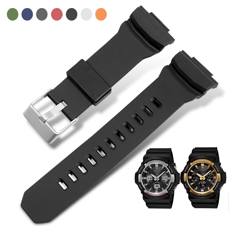 适用卡西欧硅胶手表带GA-150/200/201/300/310/GAW-100B系列男女