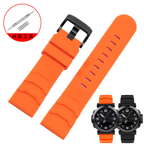 硅胶手表带适配卡西欧登山运动PRG-600/650Y PRW-6600Y GA2000男