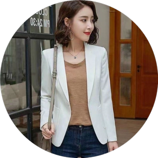 棉麻小西装短外套女2023春秋冬季新款小个子百搭大码职业长袖西服