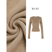 打底衫 XULU原创纯色加厚磨毛美利诺慕斯绒上衣修身 百搭圆领长袖