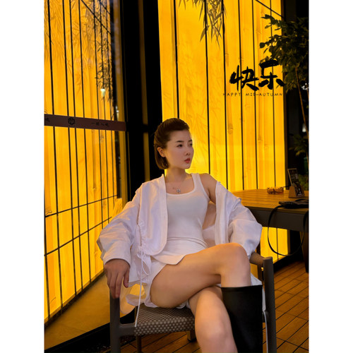 XULU原创新款时尚针织背心纯色简约打底衫气质修身百搭显瘦上衣