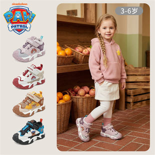 汪汪队女童运动鞋2026年秋冬新款加绒加厚棉鞋保暖舒适防滑儿童鞋