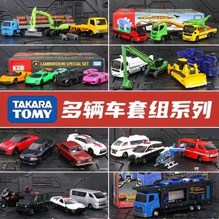 TOMY多美卡 系列 兰博GTR 工程车消防模型合金玩具批发 TOMICA套装