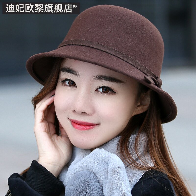 女士帽子女冬时尚潮帽百搭秋冬韩版冒子春秋女帽2017冬季女式礼帽
