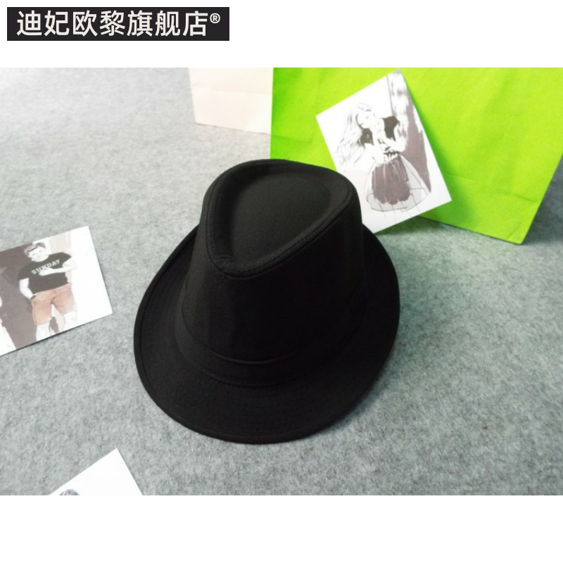 黑白色亲子舞台表演儿童帽