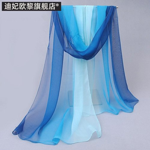 纯色百搭新款纱巾雪纺围巾