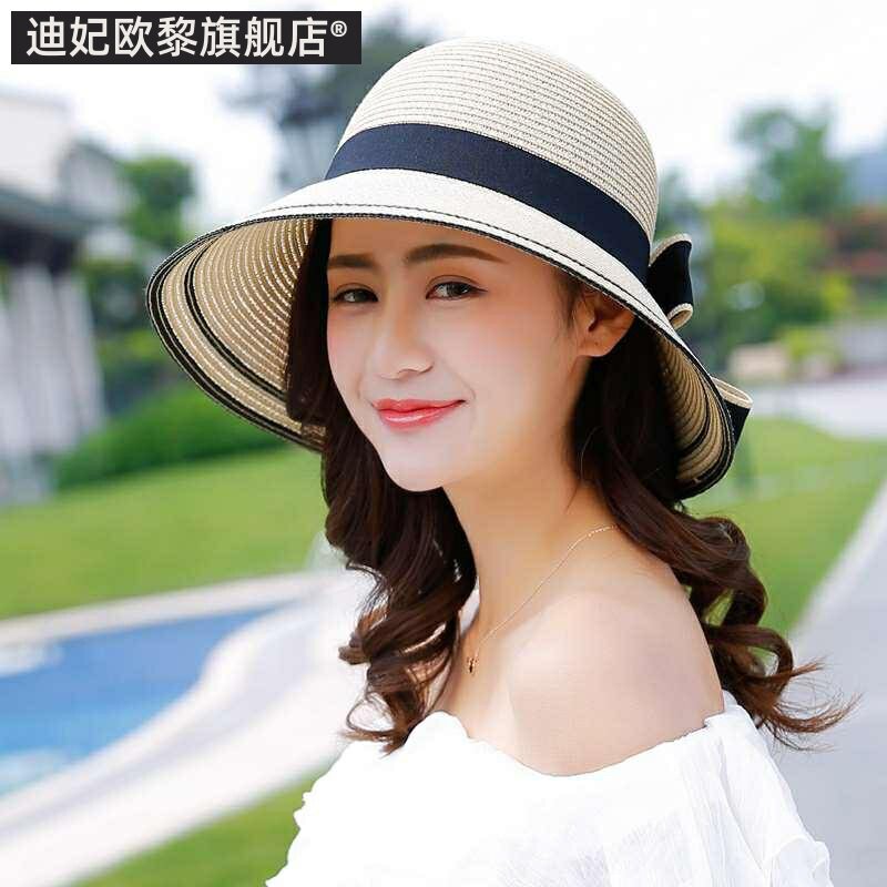 女士时尚风夏季韩版百搭遮阳帽子