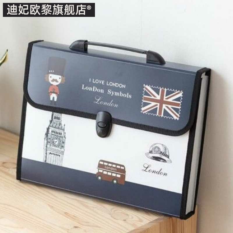 A4风琴文件夹多层卷子文件资料试卷收纳袋手提式风琴包