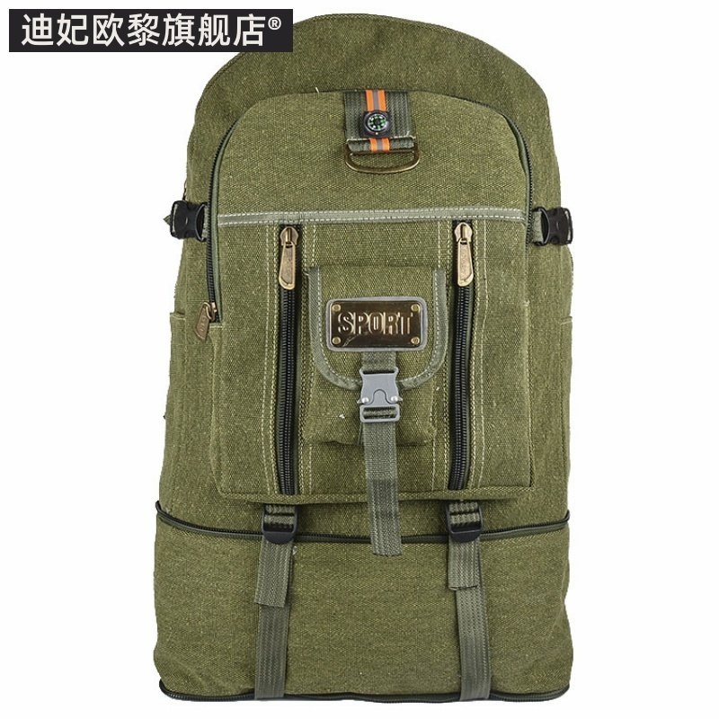 包邮超大容量旅行背包男女户外登山休闲行李包80L牛仔帆布双肩包