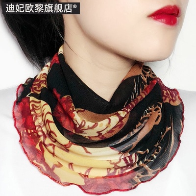 保暖护颈小丝巾秋冬套头