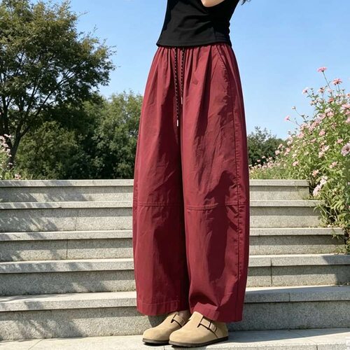 2026新款设计感阔腿弯刀裤夏季时尚百搭休闲裤女宽松显瘦九分裤潮