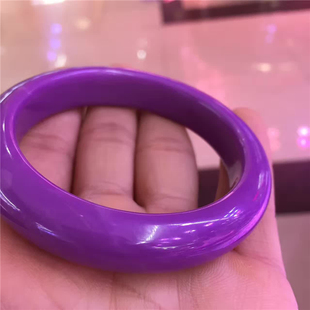 美国紫云母石手镯手链吊坠时尚宝石手镯天然香芋色当下流行款