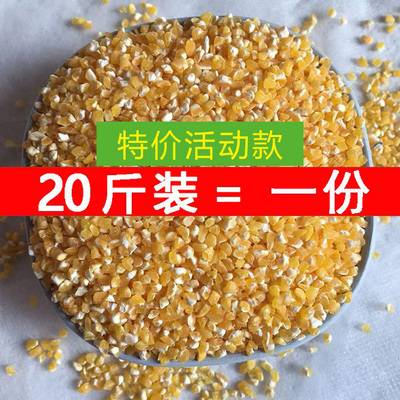 玉米渣棒子碎杂粮粥喂鸡20斤钓鱼打窝大小鸟食八哥饲料鹦鹉苞米糁