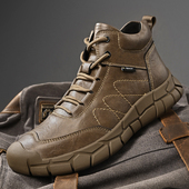 加绒保暖高帮棉鞋 断码 真皮户外登山鞋 清仓秋冬男士 马丁靴 公牛男鞋