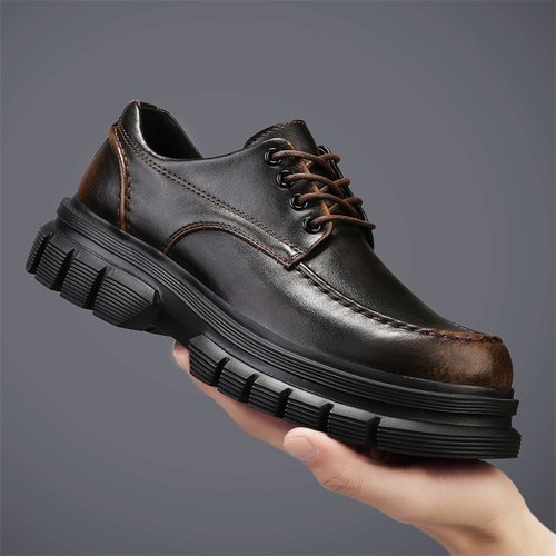 断码公牛皮鞋男清仓真皮工装鞋子