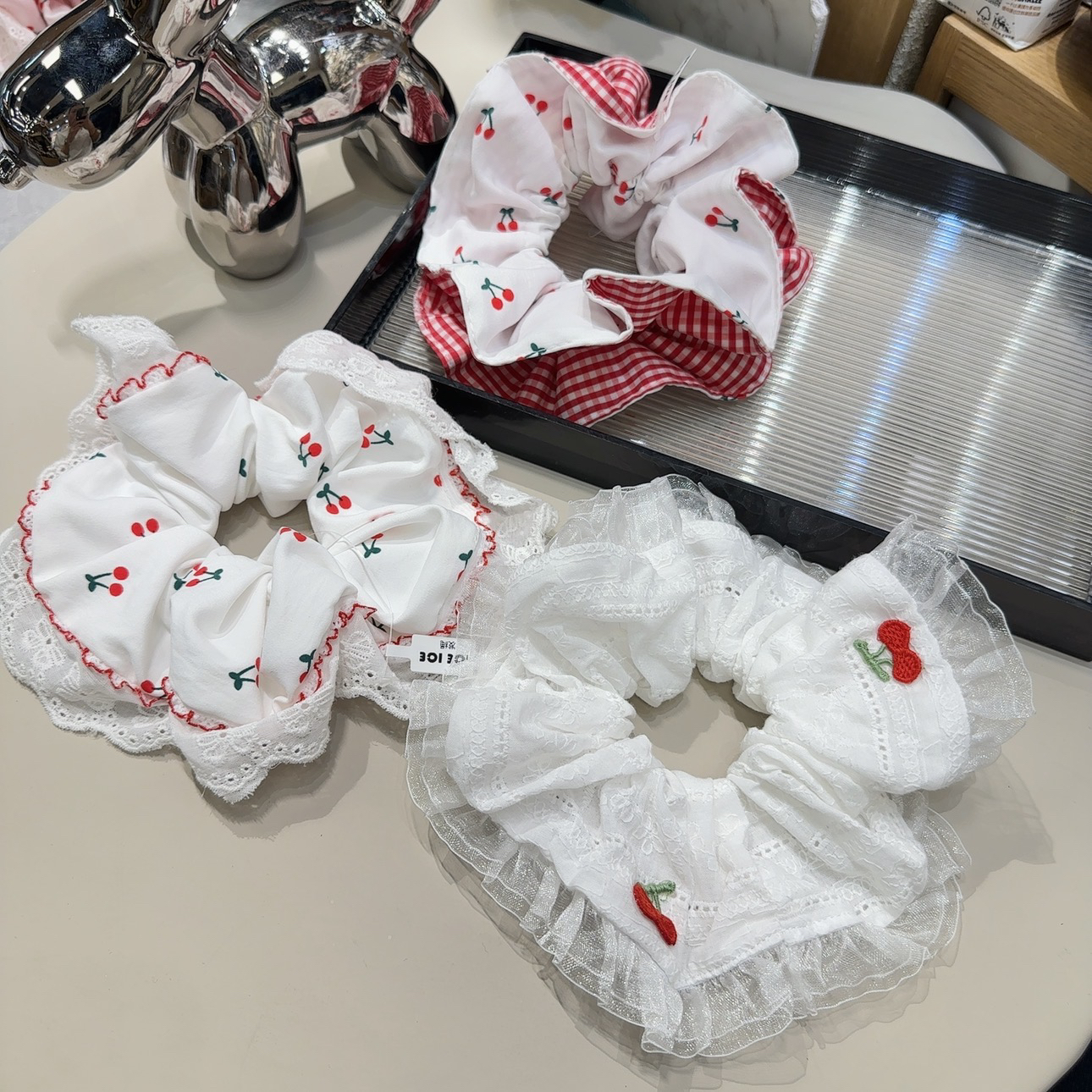 韩系ins风可爱樱桃发圈女2025新款甜美大肠发圈网红同款发饰头饰