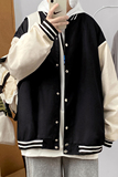 J1901P49室内港风休闲宽松大码情侣棒球服夹克棒球领港风百搭，男装夹克，电商A050
