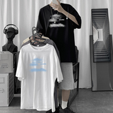 T106P20短句风潮流百搭云朵印花糖果色短袖T恤港风青年情侣装，男装T恤，电商A050