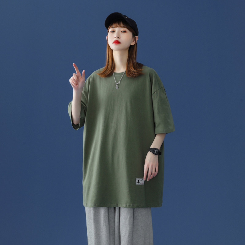 T001P18中性风可上女装类目蝴蝶印花百搭宽松学生情侣T恤短袖,男装T恤,电商A050