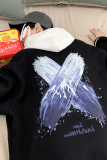 Y8888P55室内港风雪山叉叉印花棒球领棒球服开衫卫衣港风情侣，男装卫衣，电商A050