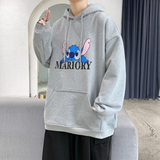 Y106P32基地港风春装休闲连帽套头青年卫衣卡通印花情侣百搭，男装卫衣，电商A050