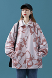 J903P48中性风夹克蝴蝶印花情侣港风宽松休闲百搭潮春青年，男装夹克，电商A050