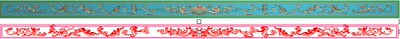 洋花草龙蝙蝠祥云如意长条围板横板牙板裙板1602x51精雕图灰度图