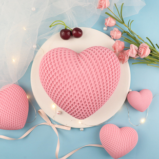 立体网格编织爱心情人节慕斯蛋糕烘焙模具 桃心网格心形巧克力模