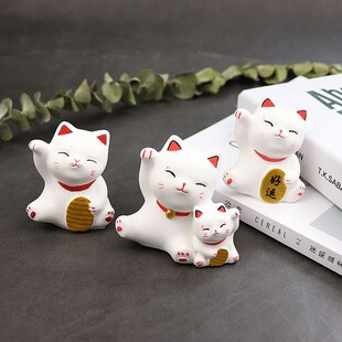 3D立体卡通招财猫硅胶模具手工diy车载摆件扩香石香薰石膏模具