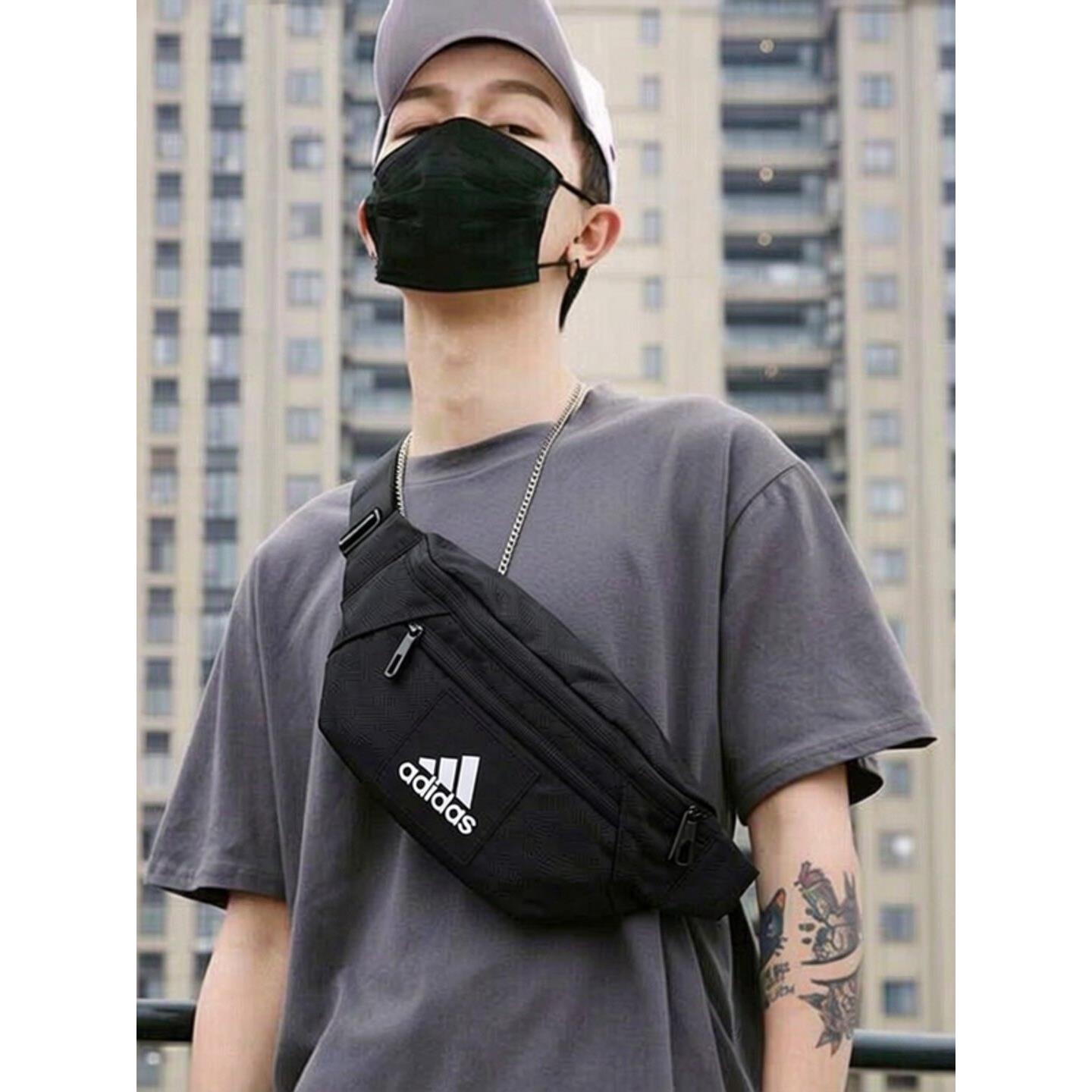 adidas阿迪达斯腰包男女新款斜挎包休闲旅行手机钥匙小包单肩包男