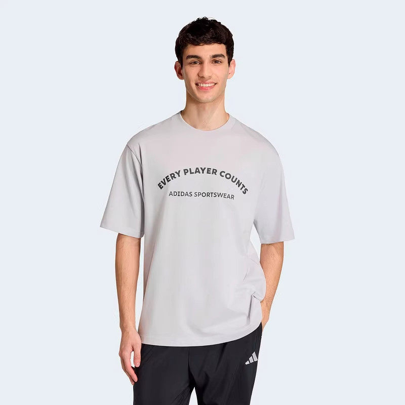 阿迪达斯Adidas男子短袖上衣2026夏季正品大号宽松运动服装KB4888