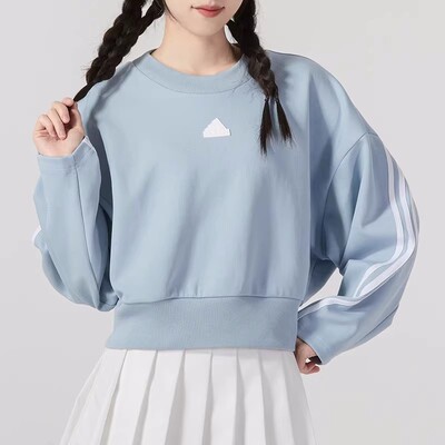 Adidas/阿迪达斯正品秋季新款女子圆领时尚套头宽松卫衣IL3056