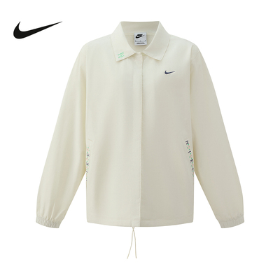 Nike耐克2025秋季新款休闲刺绣透气翻领运动茄克外套女IH9274-047