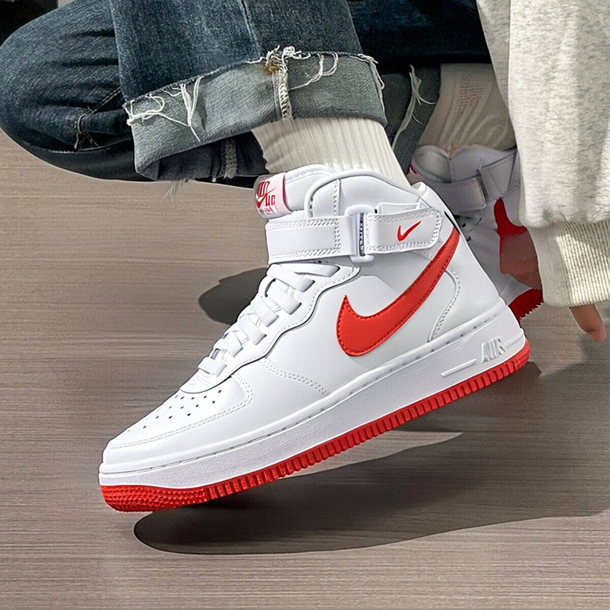 Nike耐克鞋子正品空军一号女鞋AIR FORCE 1板鞋正品运动鞋高筒鞋
