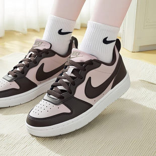 红色女鞋Nike耐克鞋子简版空军一号运动鞋秋季新款板鞋轻便旅游鞋