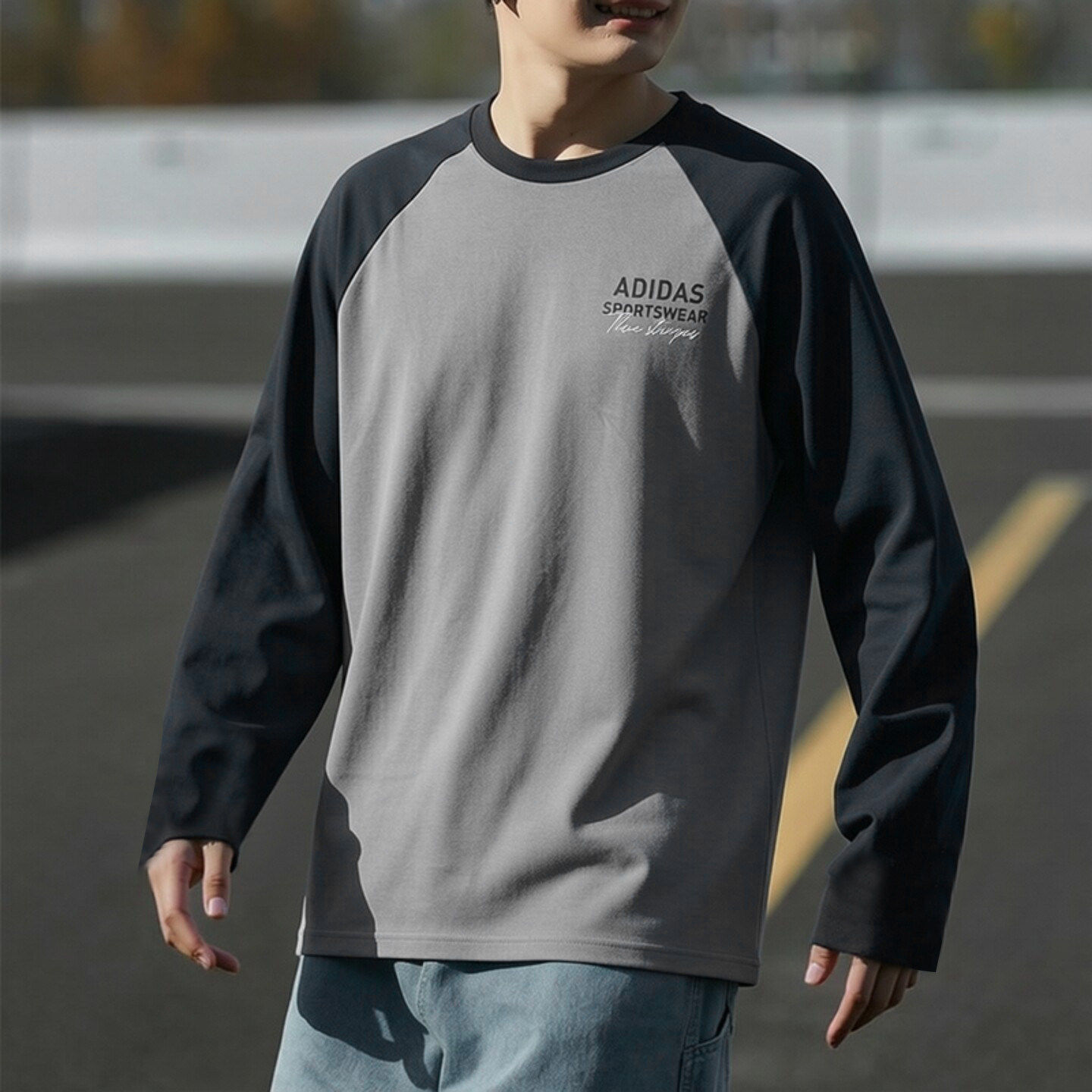 阿迪达斯打底衫男长袖秋季新款正品美式复古篮球运动服宽松套头衫