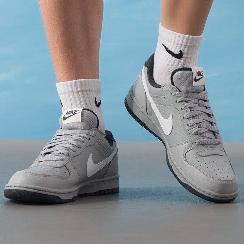 NIKE耐克灰色休闲鞋男鞋秋季正品运动鞋Court BIG百搭低帮滑板鞋