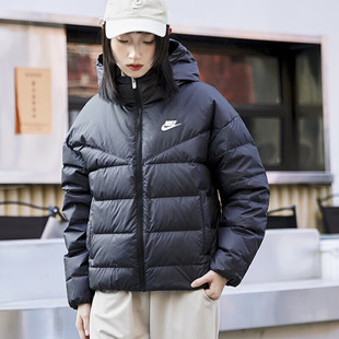Nike耐克连帽羽绒服女子厚款外套保暖运动夹克冬季新款上衣DQ5904