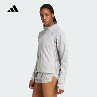 阿迪达斯2025春新款箱根限定系列跑步运动修身连帽夹克外套JM7902