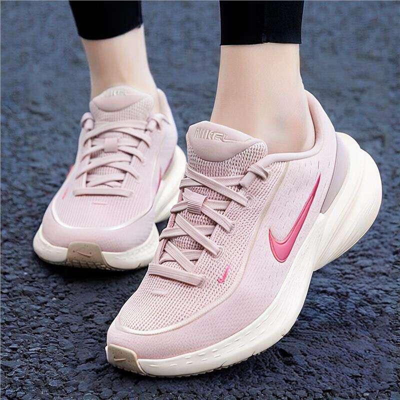 粉色女鞋Nike耐克鞋子正品跑步鞋厚底运动鞋冬季正品健身鞋网面鞋