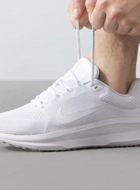 NIKE耐克正品WINFLO11跑步鞋轻便运动鞋男鞋新款白色训练鞋子